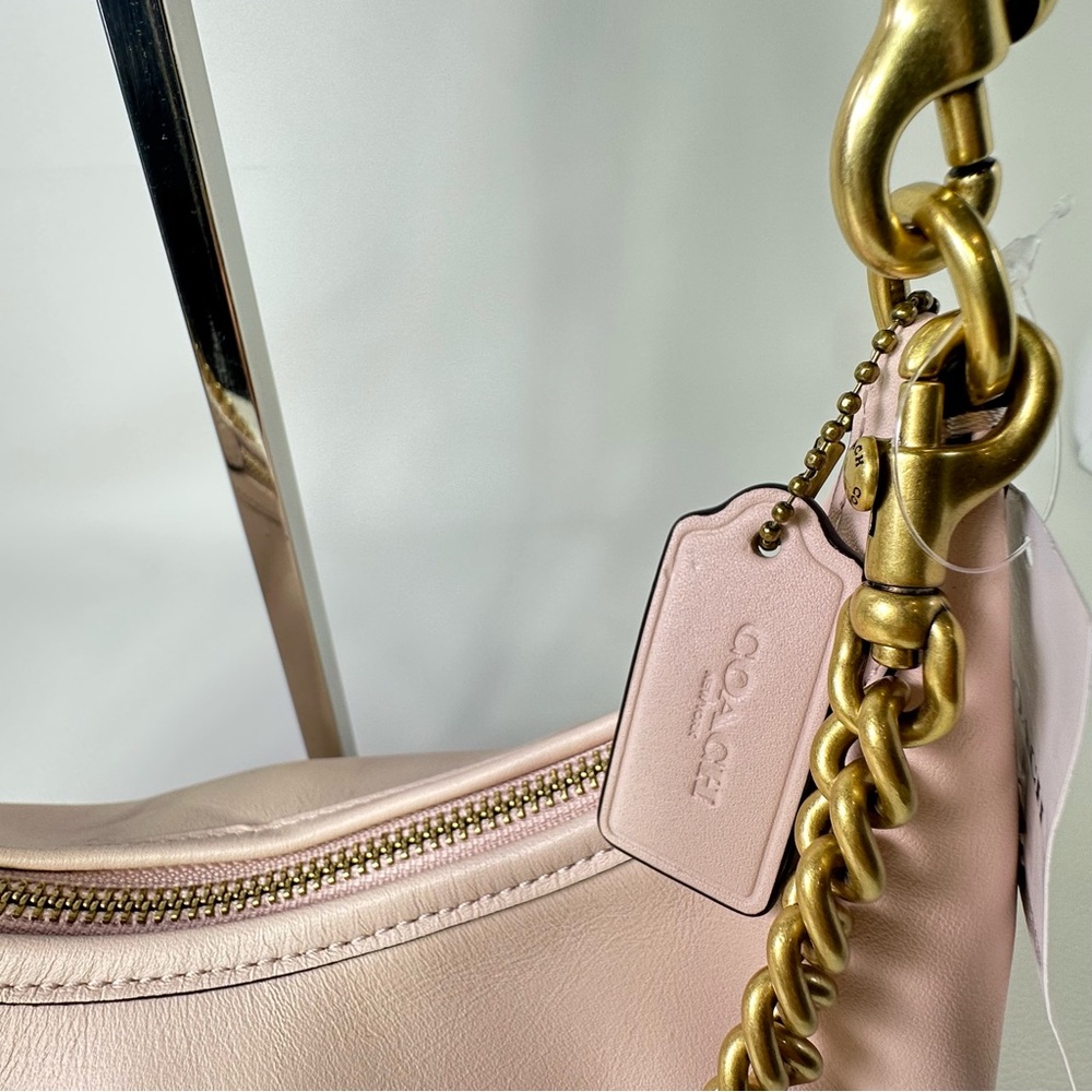 NWT Women’s Coach Juliet 25 Shoulder Bag Glovetanned Pale Pink/Blush Leather - Picture 9 of 14